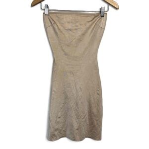 Spanx Simplicity Shapewear Slip‎ Strapless Knee Length Neutral Size Small